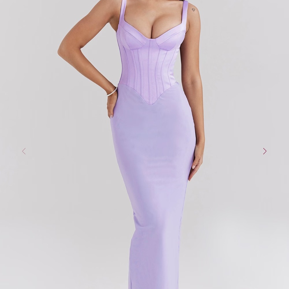 House of CB Purple Satin Chemise